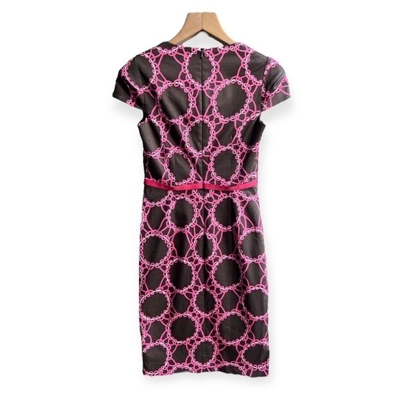 David Meister Sweetheart Neck Cap Sleeve Knee Length Sheath Dress, Size 2 - Picture 2 of 11